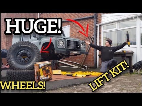 HUGE Lift Kit Install Land Rover Defender Axle + Suspension Fitting Off Road Part 32 Restoration