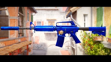 Counter Strike 2 M4A1-S Blue Phosphor Inspect + Gameplay