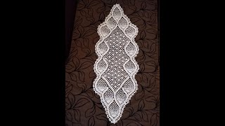 картинка: Ажурная дорожка крючком. Завершение ряд 51- 60.