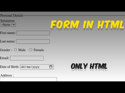 How To Create Registration Form Using HTML - YouTube