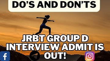 Breaking : JRBT Group D Interview Admit Card is out | #jrbt #tpsc #tripuranews