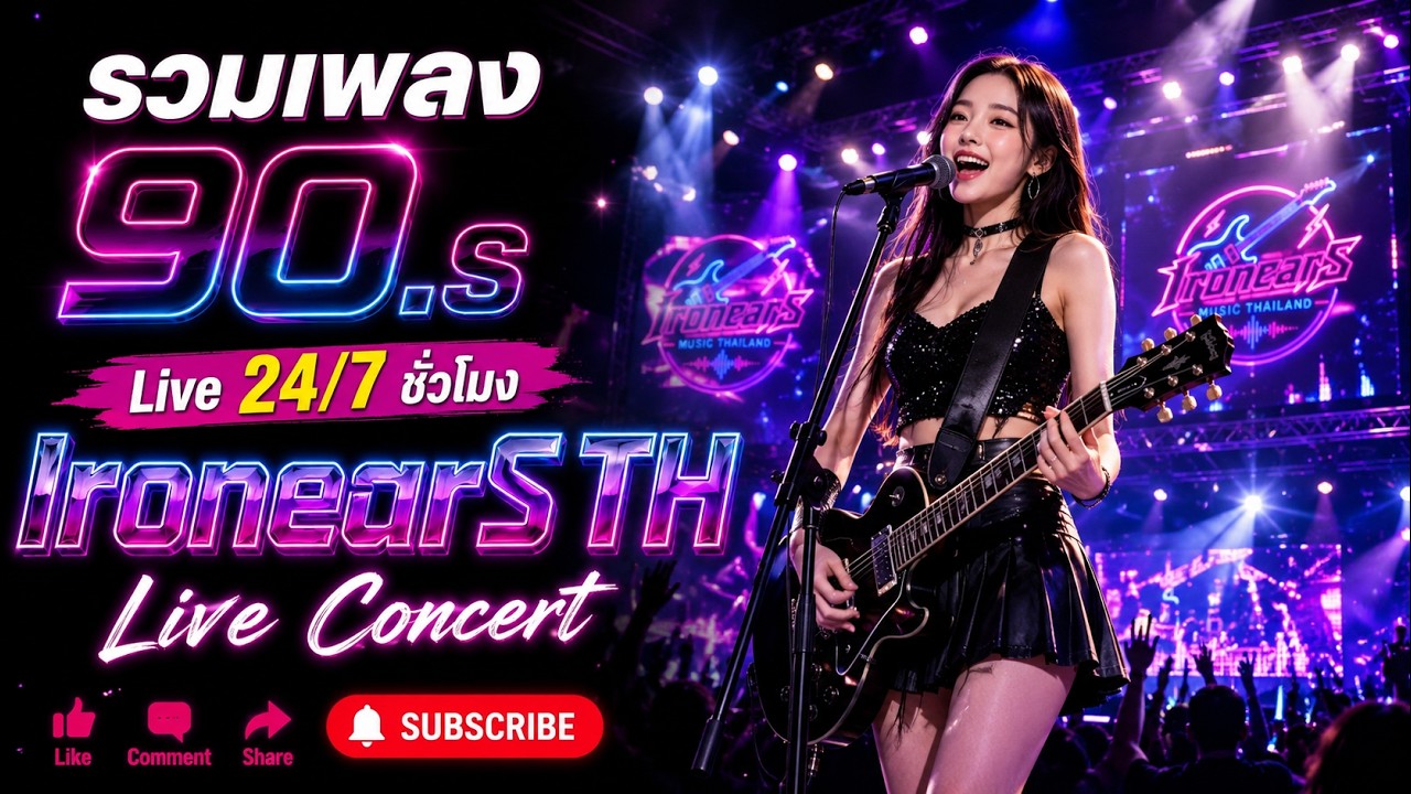🔴ไลฟ์สด 24 ชั่วโมง | รวมเพลง90' | Live Concert | ไม่มีโฆษณากลางเพลง
