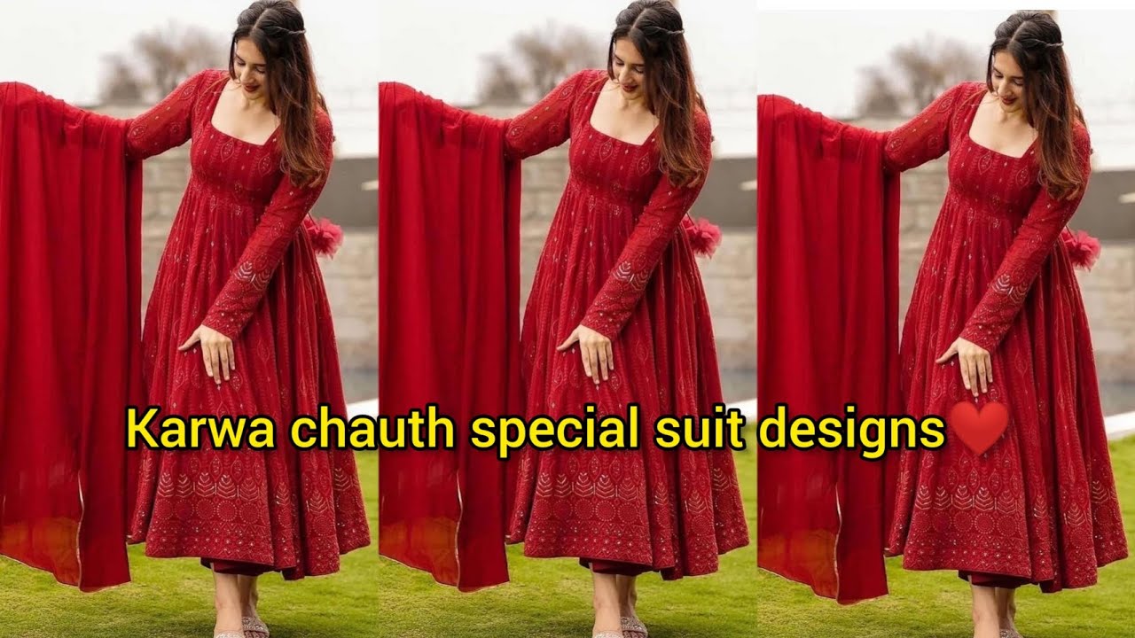 Karwa Chauth Special Red Suit || 2021-2022 || Top 20 Royal Red Suit Designs  || - YouTube