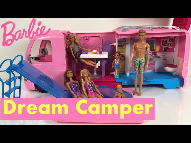 Barbie Mattel Pink Dream Camper Van Motorhome w/Swimming Pool