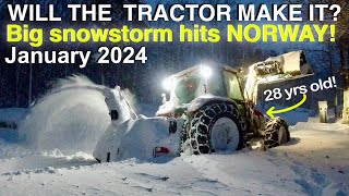 Тракторный снегоуборщик!! Большая снежная буря в Норвегии в 2024 году!