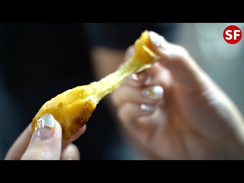 地瓜球—台灣夜市小吃 Fried Sweet Potato Balls-Taiwanese Street Food