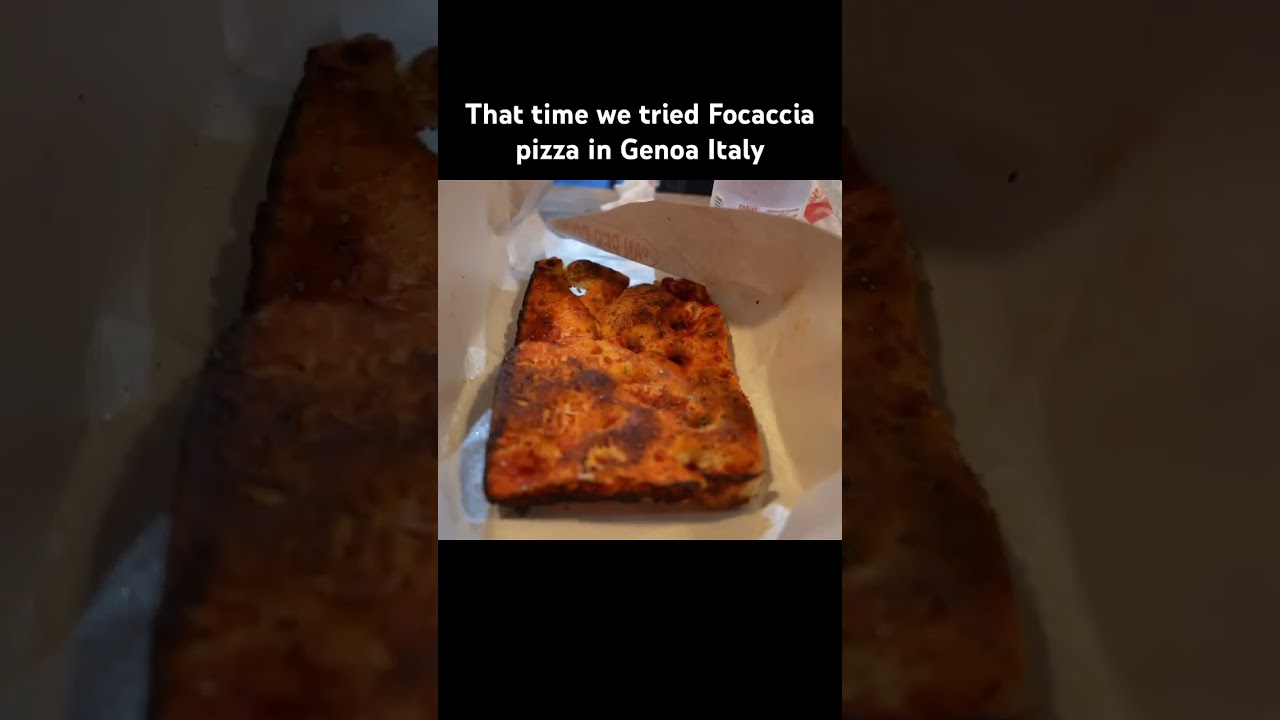Genoa is famous for their focaccia pizza #familytravel #italy #pizza