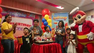 Singing Happy Birthday for Kobe&#39;s 6th birthday celebration