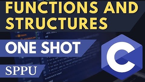 FPL Unit 5 One Shot | SPPU | User Defined Functions In C | #sppu #fpl #c