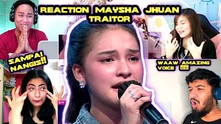 reaction terharu dan kaget youtuber, maysha jhuan traitor x factor indonesia 2021 terbaru