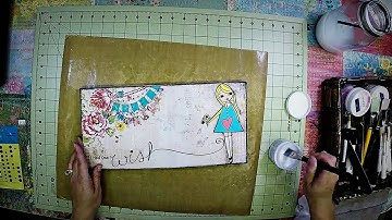 StampTech Episode 5 Printing Your own Tissue Paper to Adhere to Canvas with Faber-Castell Products