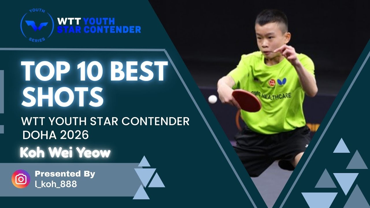 TOP 10 BEST SHOTS - KOH WEI YEOW WTT YOUTH STAR CONTENDER DOHA 2026
