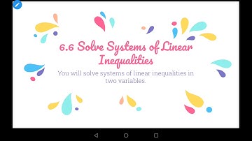 Algebra 1 6.6 Solve Systems of Linear Inequalities
