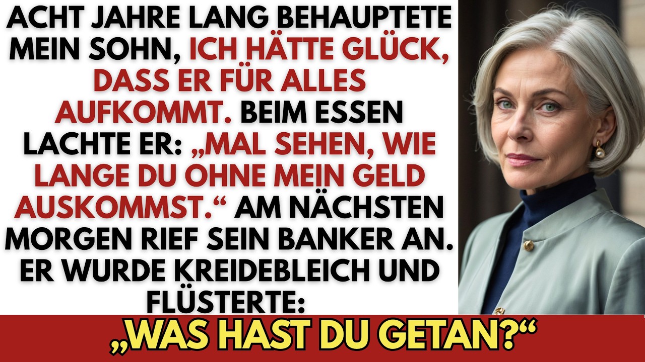 Letzten Sonntag schob mir mein eigener Sohn einen Mietvertrag für ein Seniorenheim über den Tisch – „Der erste Monat ist bezahlt. Danach stehst du auf eigenen Füßen.“ Er dachte, ich hätte kein...