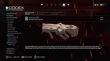 DOOM all codex entries - Weapons