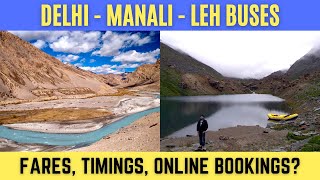 Manali to Leh by Bus Service Timings, Fares - HRTC, HPTDC | Delhi to Leh Ladakh by Bus | Dheeraj