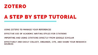 How to use Zotero: A Step by Step Tutorial