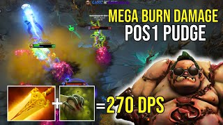 Mega Burn Damage Pudge - Radiance + Rot Scepter Build! | Dota 2 Highlights -7.39b