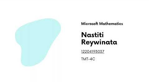 Pembelajaran Matematika Berbasis TIK - Membuat Grafik 2D Menggunakan Microsoft Mathematics.