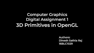 Computer Graphics Digital Assignment 1 - 3D Primitives in OpenGL