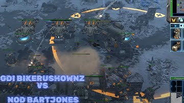 C&C 3 Tiberium Essence | PVP |  GDI bikerushownz Vs Nod  Bartjones