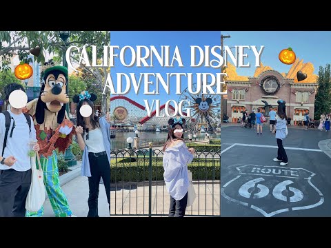 【Disney Vlog】カリフォルニアディズニー🐭🎢♥️｜ハロウィンに染まったアドベンチャーパークが可愛すぎたにょ🎃💟｜ディズニーVlog｜California Disney🇺🇸