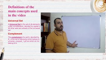 Sets and Operations on sets  | Just Math (Dr. Mohammad Tahat)