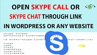 How to Create Link to Skype Call or Skype Chat in Website screenshot 5