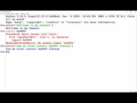 PyPDF2 install with