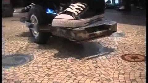 Self balancing skateboard: Pneu-Skate compact Brighton Mini Maker Faire 201. #16