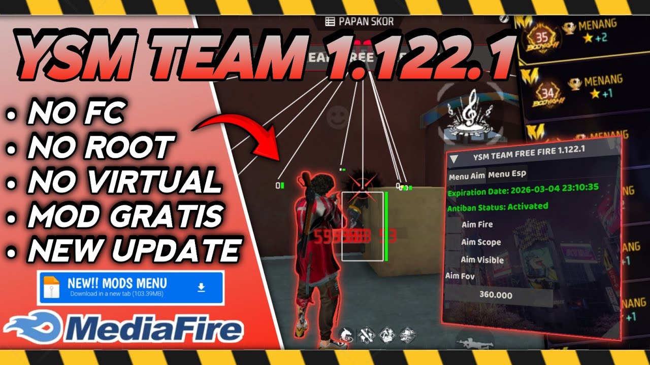 MOD MENU YSM TEAM 😈 || NEW UPDATE🟢