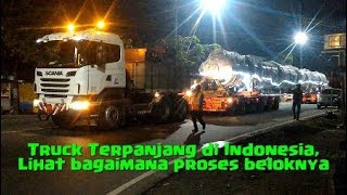 Truck Terpanjang di Indonesia. Lihat Bagaimana Proses Beloknya