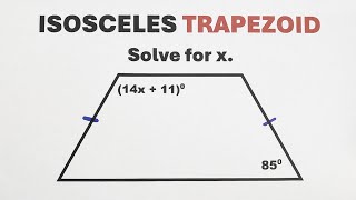 Solving Problems Involving Isosceles Trapezoids - Angles and Diagonals of Trapezoid