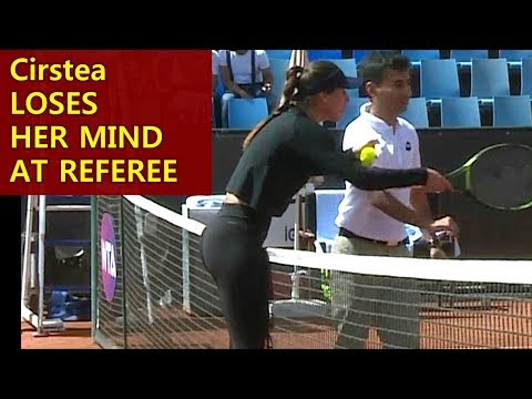 Sorana Cirstea Rage Nervous Breakdown "ARE YOU MAD ?" At referee umpire