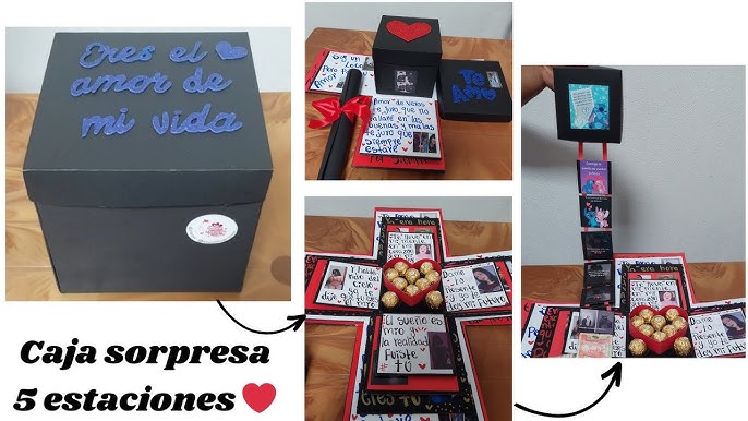 💝 Diy 💝 Caja dulce explosiva de cartulina, idea de regalo para San  Valentín, Channelli manualidades 