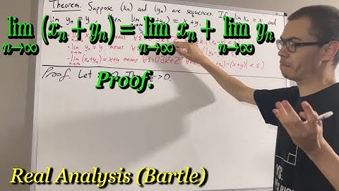 lim(xn + yn) = lim(xn) + lim(yn) Proof [ILIEKMATHPHYSICS]