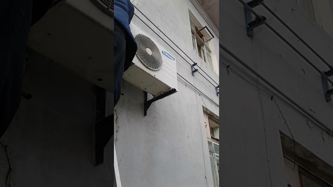 Демонтаж наружнего блока сплит-системы - YouTube