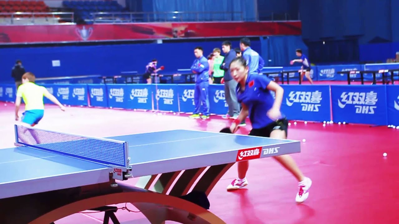 China table tennis team training in Chengdu for WTTC 2015 YouTube