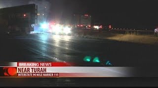 No injuries reported after crashes close I-90 near Turah