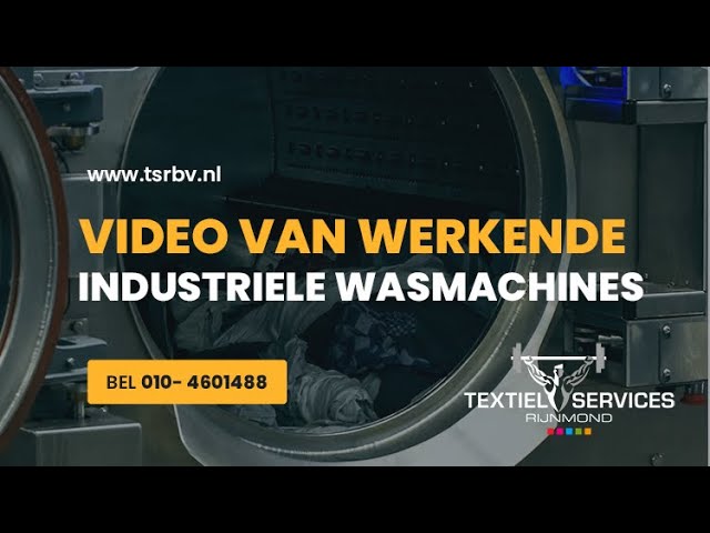 Industriële wasmachines - Video van een werkende industriële wasmachine