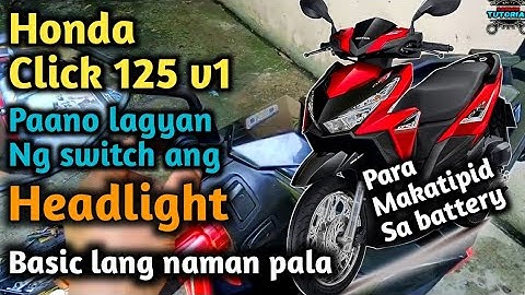 Honda click 125 ,Paano lagyan ng switch ang headlight para hindi laging naka bukas,basic lang ito