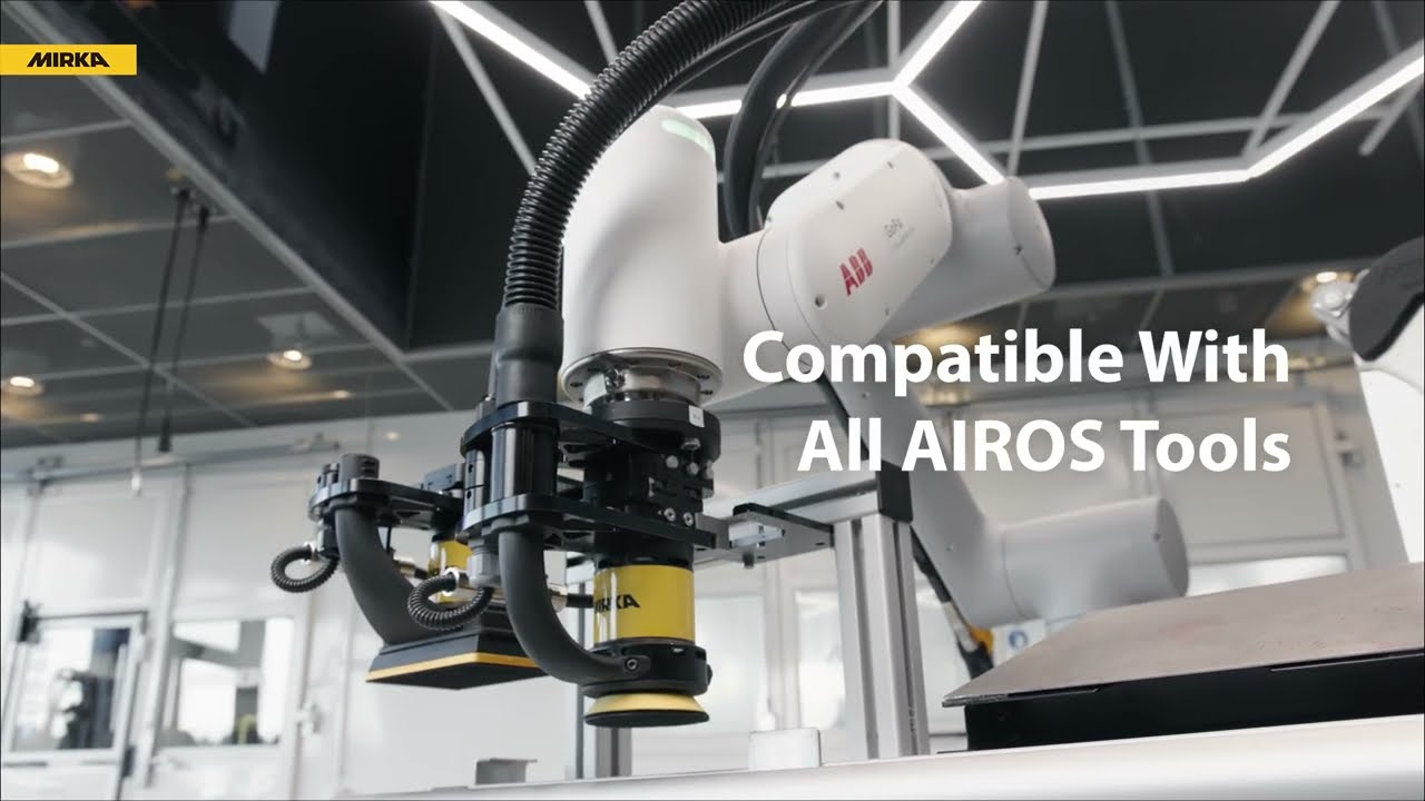 Mirka automated robotic surface finishing system in operation
