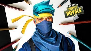 dibujo de ninja skin de fortnite how to draw ninja skin - imagenes de fortnite para dibujar a lapiz