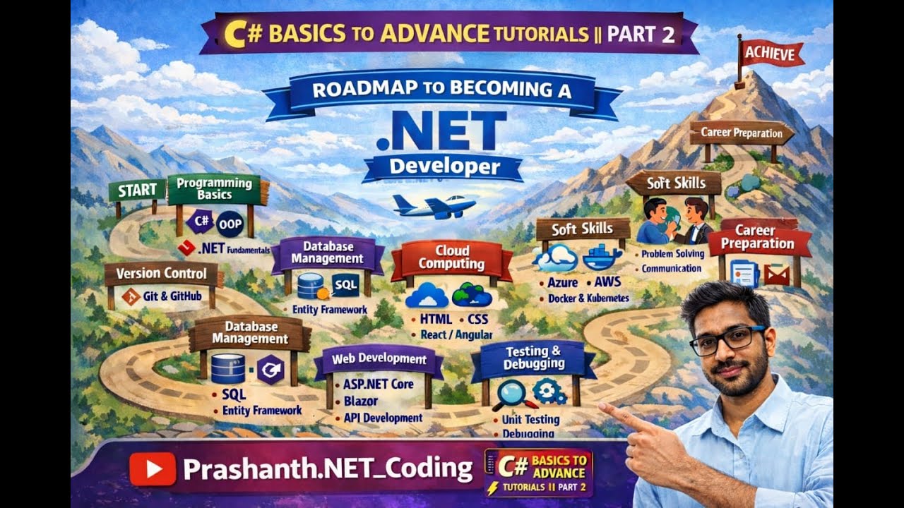 Roadmap for .NET Developer || C# Basics Tutorial || Part2 - YouTube