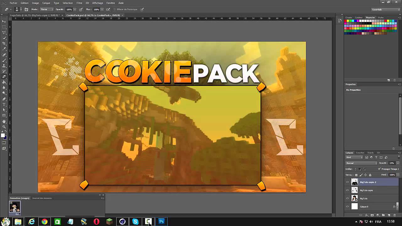 C4D et PS - Comment faire un beau logo Minecraft ! #02 [FR] [HD] - YouTube