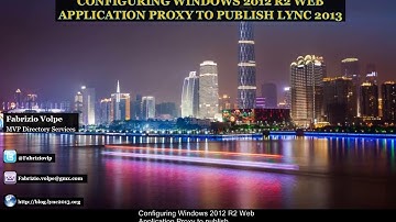 Configuring Windows 2012 R2 Web Application Proxy to publish Lync 2013