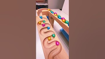 marble Run Race ASMR #1 Wooden Wave Course Colorful Marbles #marblerun #marblerunrace #asmr
