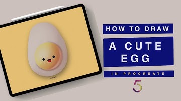 PROCREATE | How to draw a CUTE EGG | iPad Illustration Tutorial |  Free Brush + Colour Palette