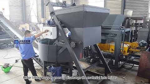 JQ500 mixer with lifting hopper
