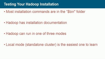 Testing Your hadoop Installation